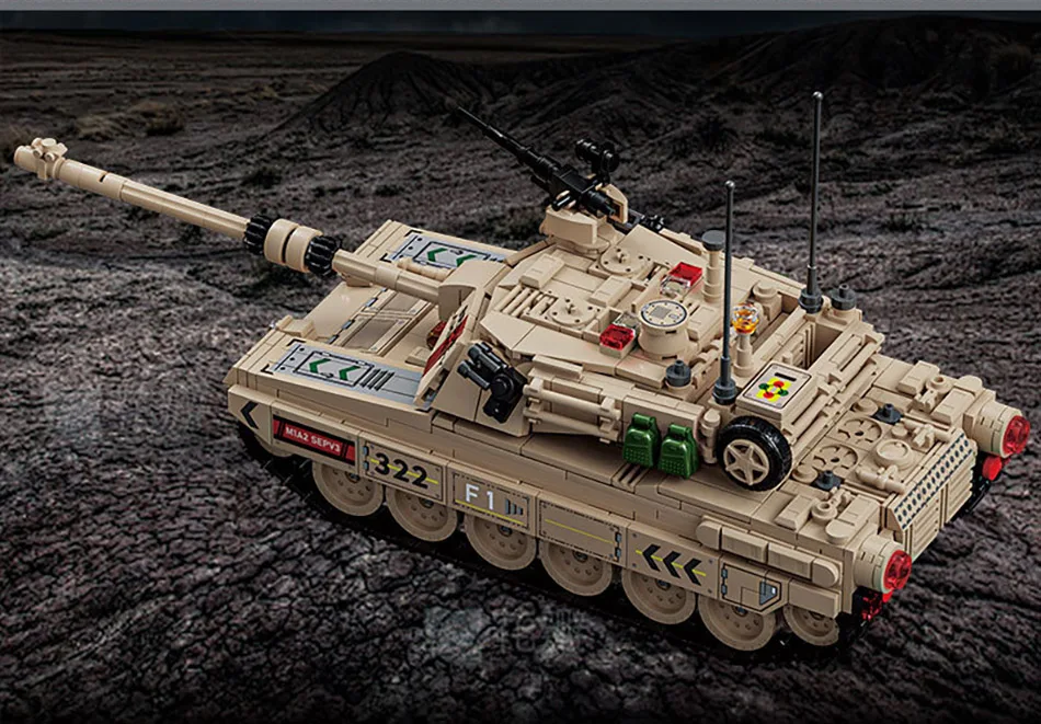 Military MOC 1002pcs M1 Abrams Main Battle Tank Model Kit Building Blocks Set Soldiers Figures Bricks Toys For Children Boy Gift