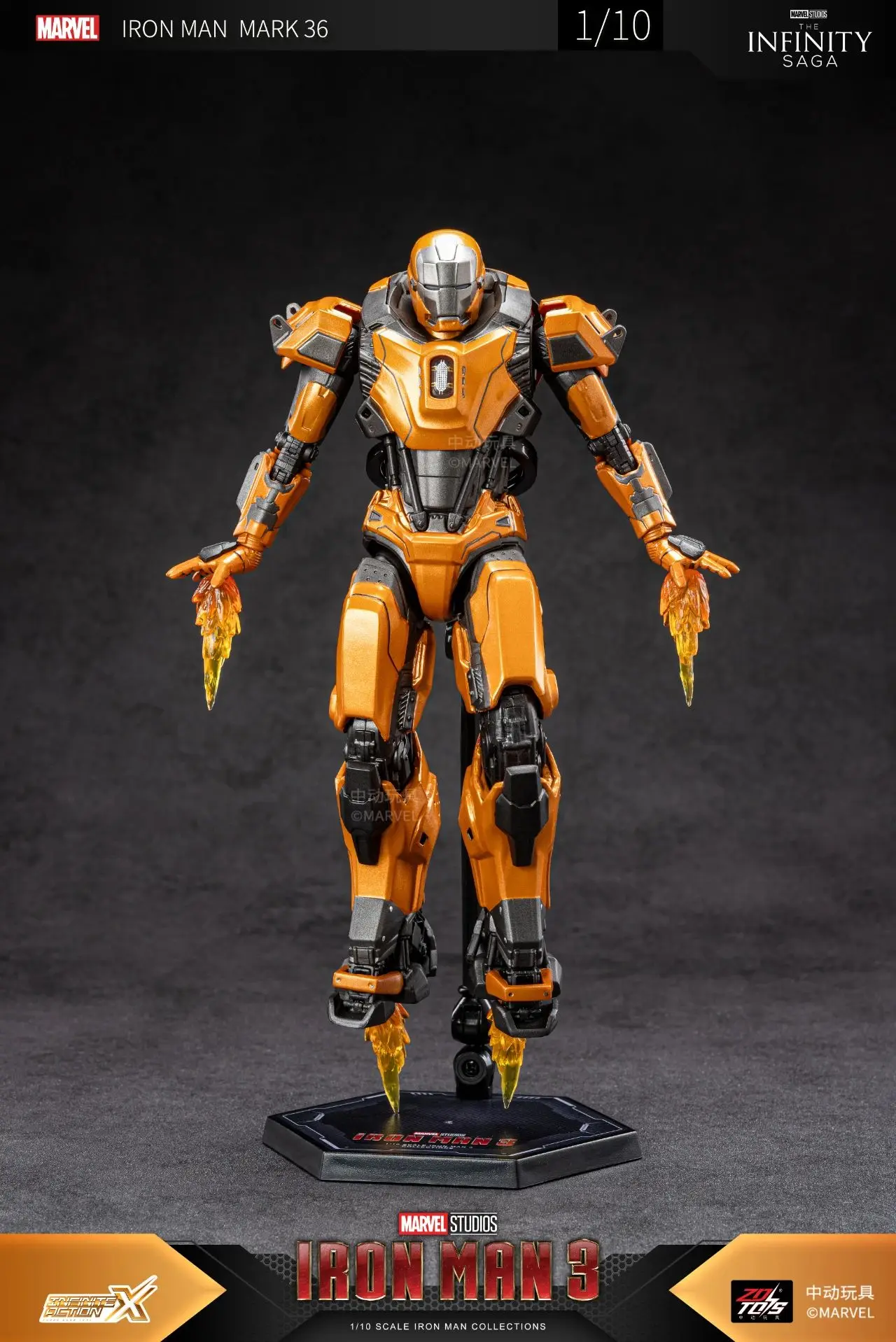 1:10 ZD Toys Iron Man MK38 Igor MK25 Striker MK26 Gamma MK36 Peacemaker MK40 MK15 Sneaky Action Figure Collections Gift
