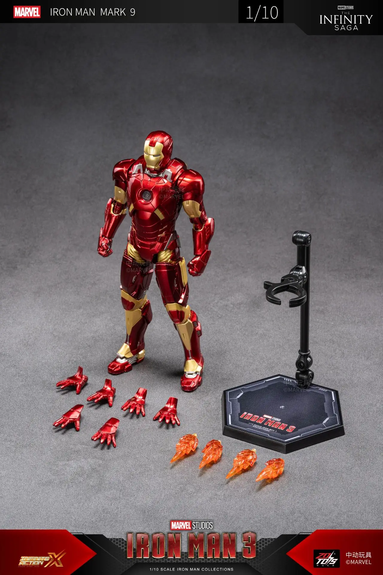 1:10 ZD Toys Iron Man MK38 Igor MK25 Striker MK26 Gamma MK36 Peacemaker MK40 MK15 Sneaky Action Figure Collections Gift
