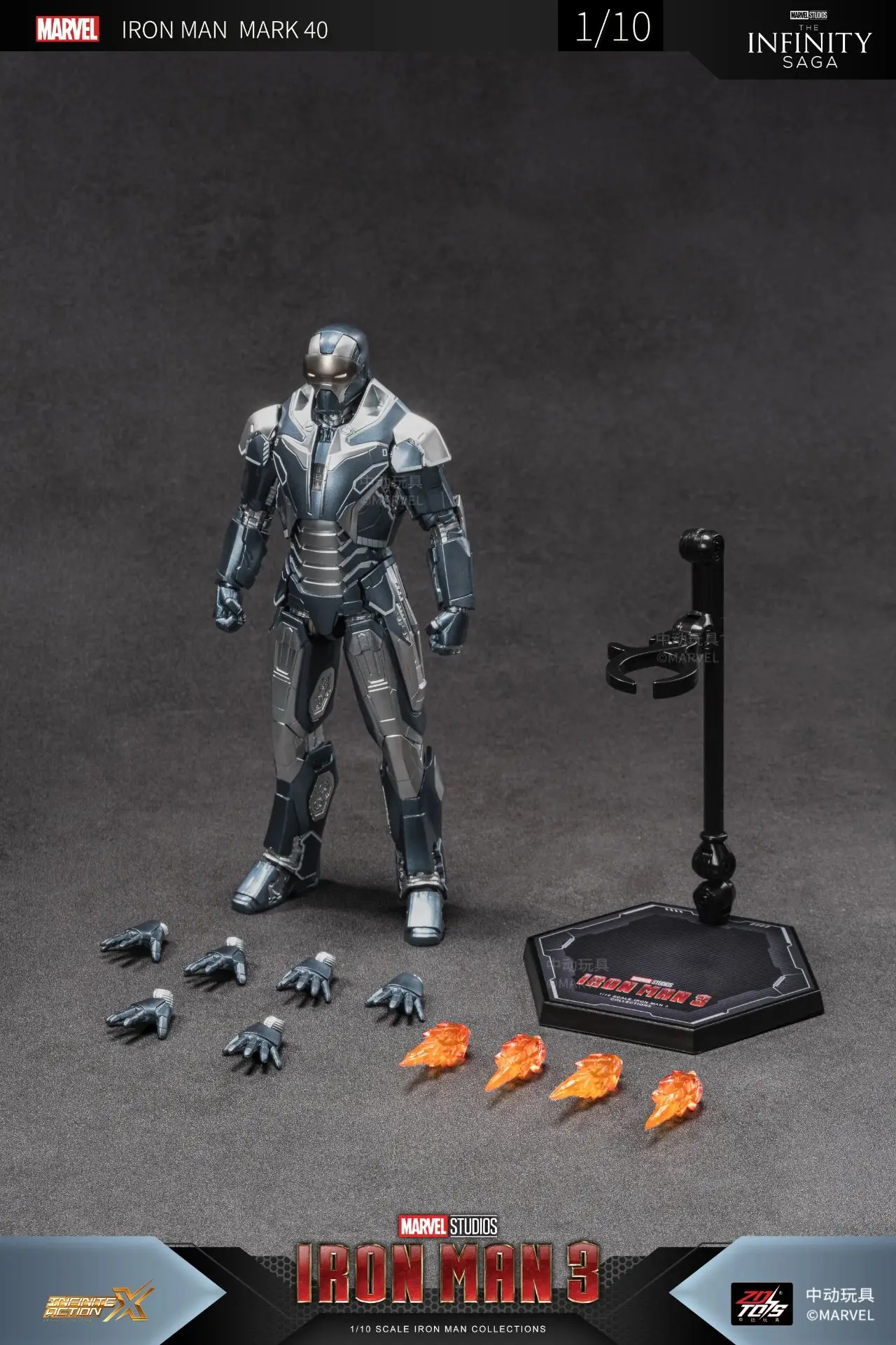 1:10 ZD Toys Iron Man MK38 Igor MK25 Striker MK26 Gamma MK36 Peacemaker MK40 MK15 Sneaky Action Figure Collections Gift