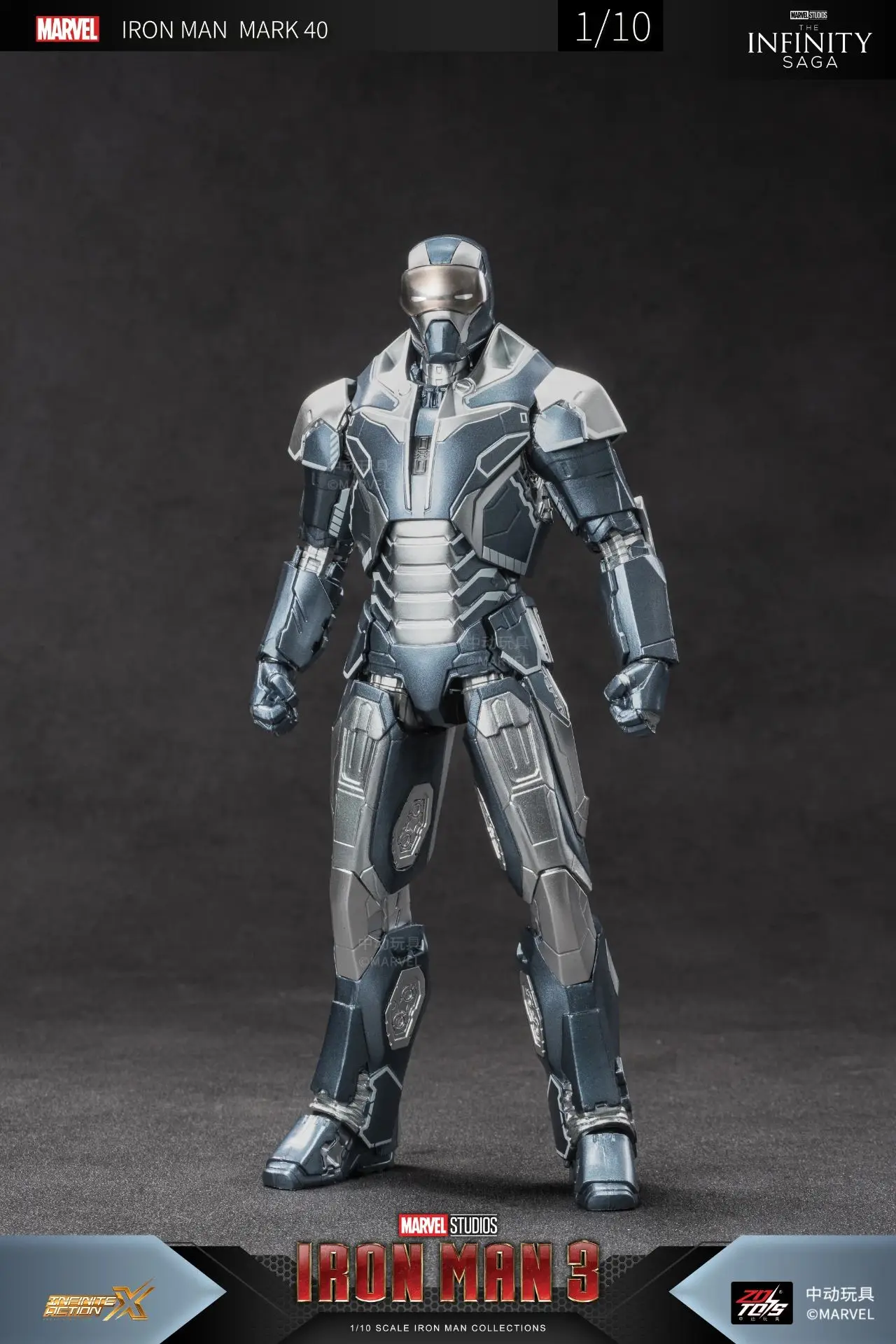 1:10 ZD Toys Iron Man MK38 Igor MK25 Striker MK26 Gamma MK36 Peacemaker MK40 MK15 Sneaky Action Figure Collections Gift