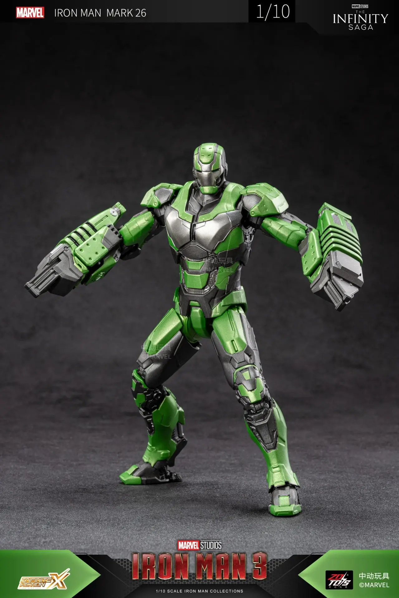 1:10 ZD Toys Iron Man MK38 Igor MK25 Striker MK26 Gamma MK36 Peacemaker MK40 MK15 Sneaky Action Figure Collections Gift