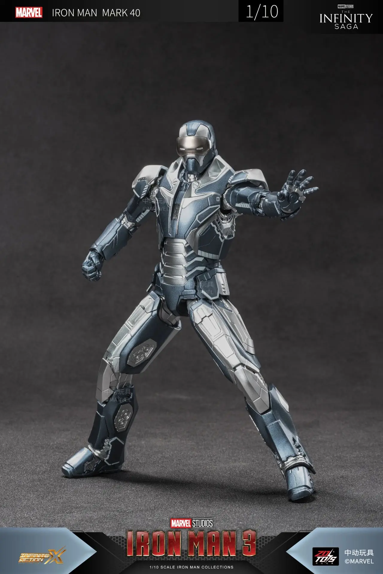 1:10 ZD Toys Iron Man MK38 Igor MK25 Striker MK26 Gamma MK36 Peacemaker MK40 MK15 Sneaky Action Figure Collections Gift
