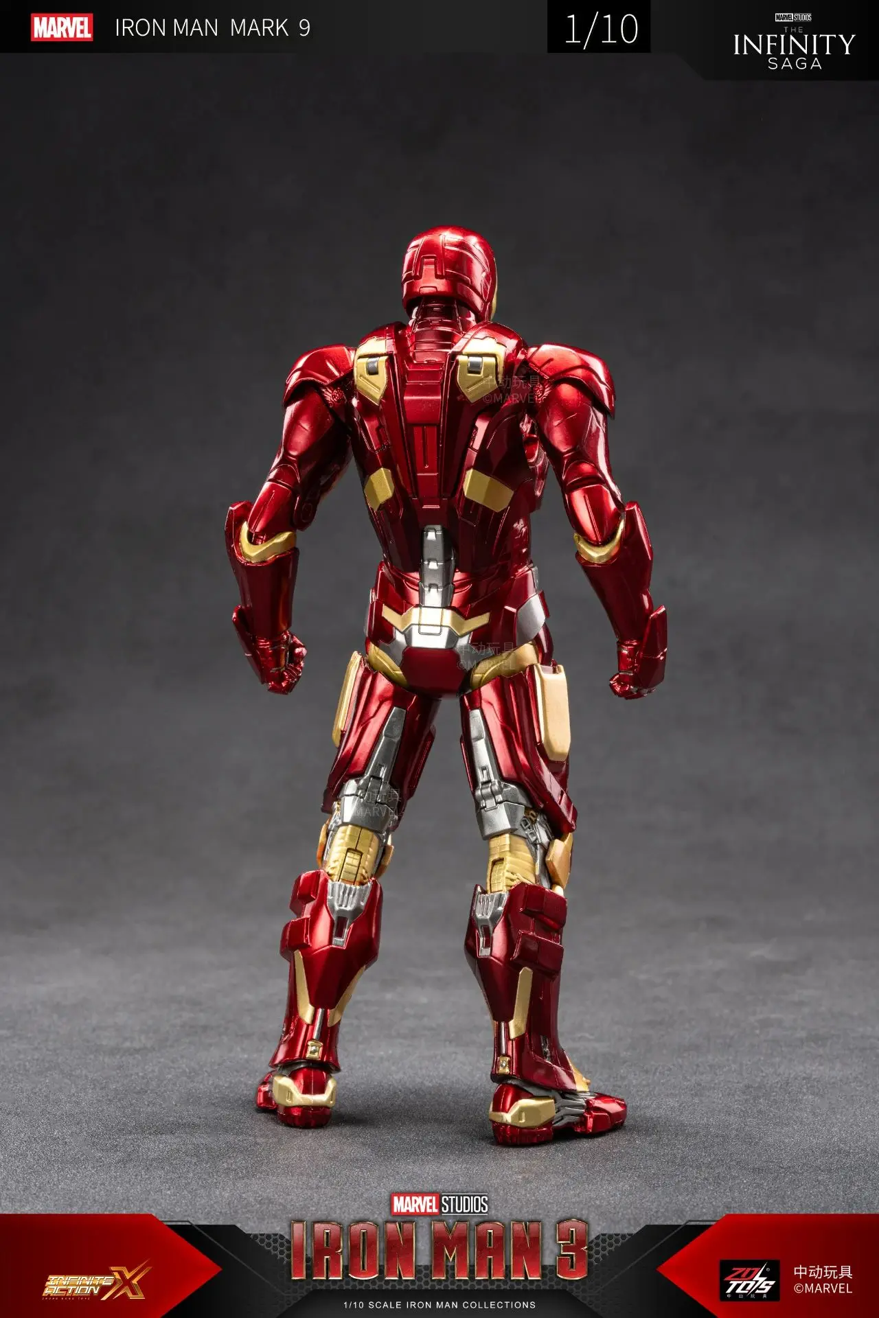 1:10 ZD Toys Iron Man MK38 Igor MK25 Striker MK26 Gamma MK36 Peacemaker MK40 MK15 Sneaky Action Figure Collections Gift