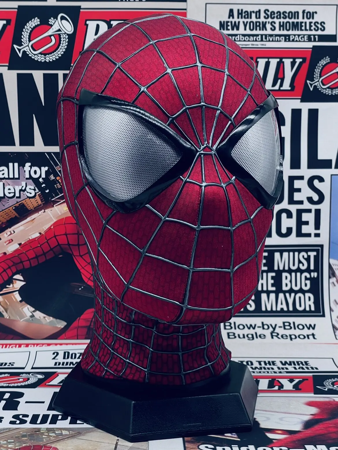 Handmade Spider-Man 2 Movie Accuracy Garfield Version Cosplay Mask Peter Parker Handicraft Collectible Item For Birthday Gifts