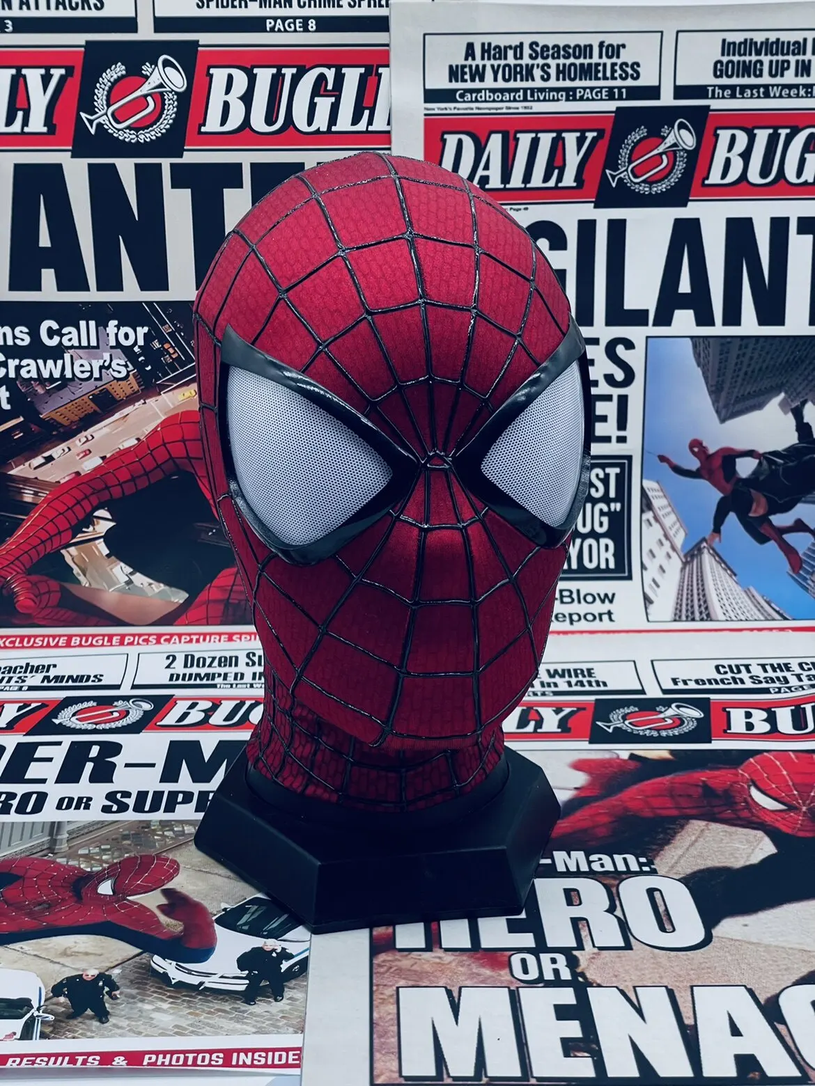 Handmade Spider-Man 2 Movie Accuracy Garfield Version Cosplay Mask Peter Parker Handicraft Collectible Item For Birthday Gifts