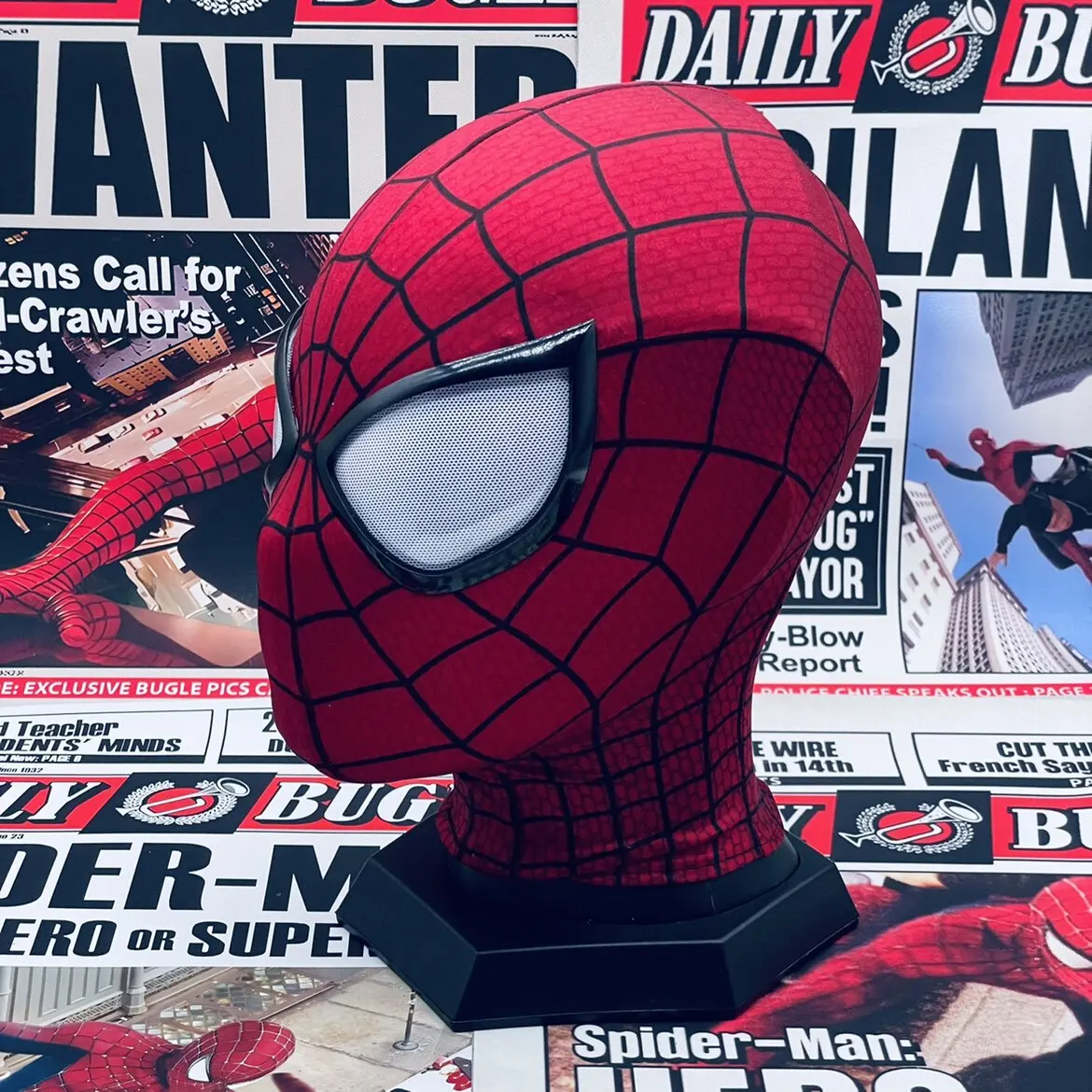 Handmade Spider-Man 2 Movie Accuracy Garfield Version Cosplay Mask Peter Parker Handicraft Collectible Item For Birthday Gifts