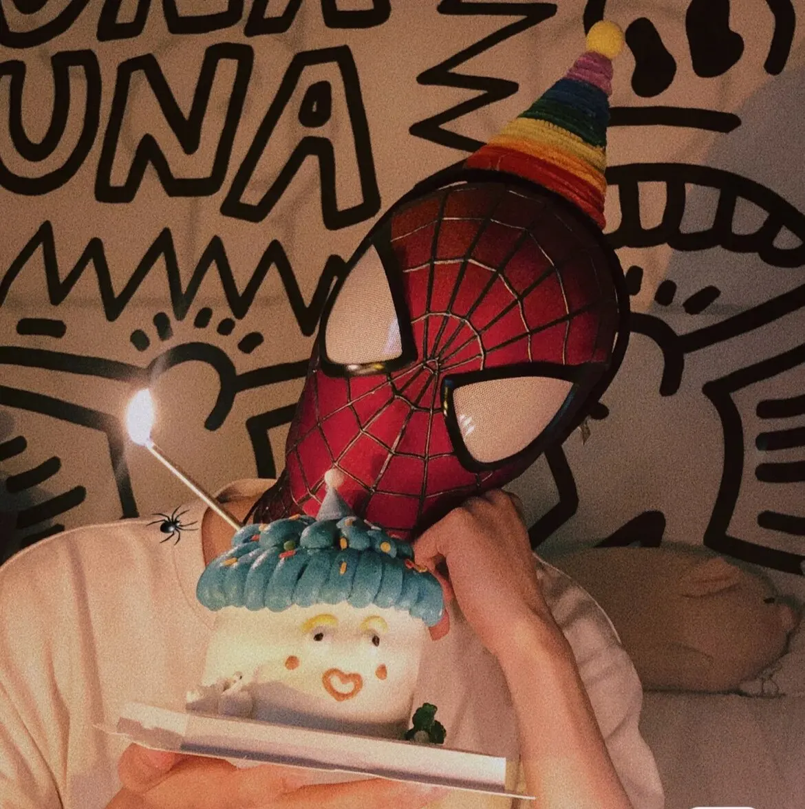 Handmade Spider-Man 2 Movie Accuracy Garfield Version Cosplay Mask Peter Parker Handicraft Collectible Item For Birthday Gifts