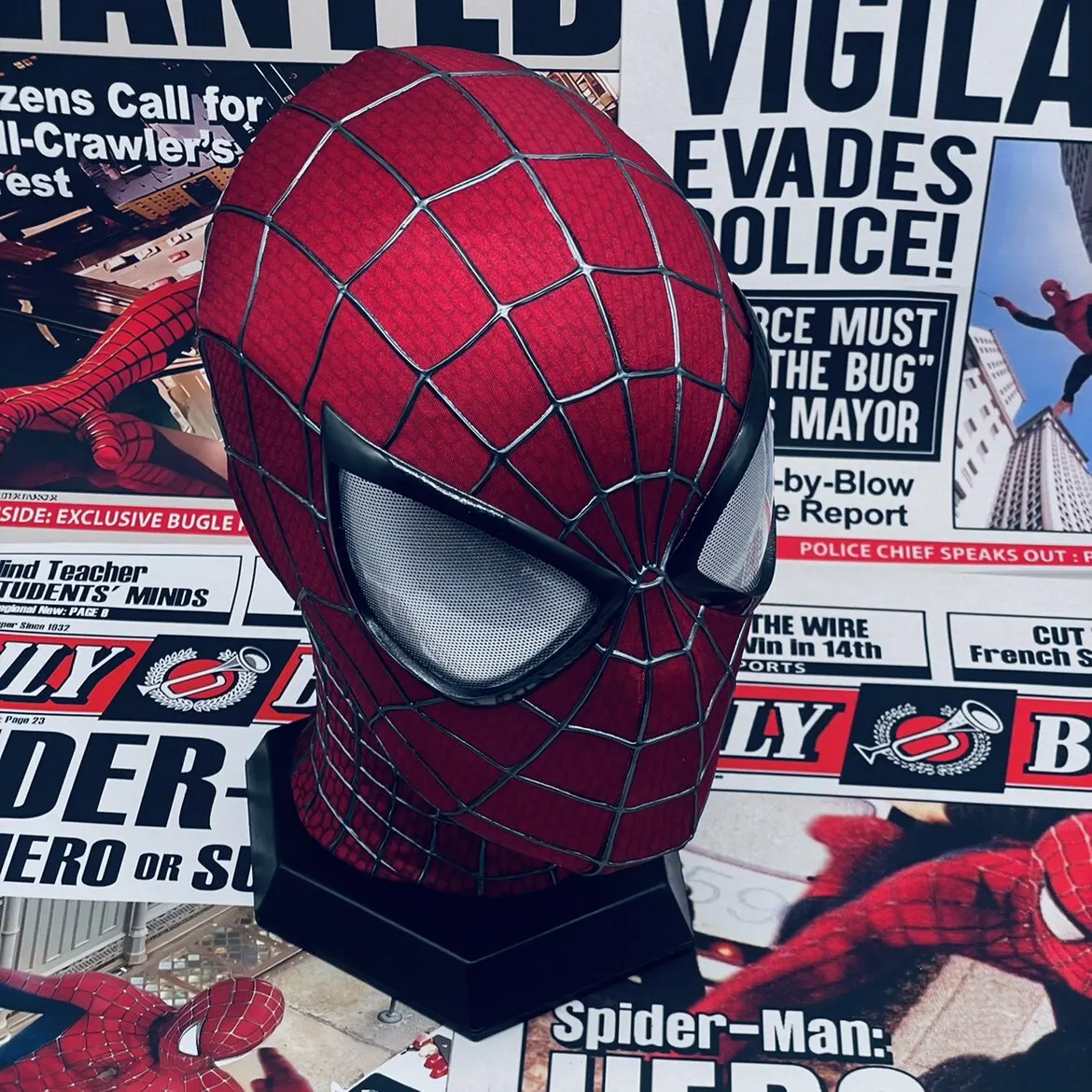 Handmade Spider-Man 2 Movie Accuracy Garfield Version Cosplay Mask Peter Parker Handicraft Collectible Item For Birthday Gifts