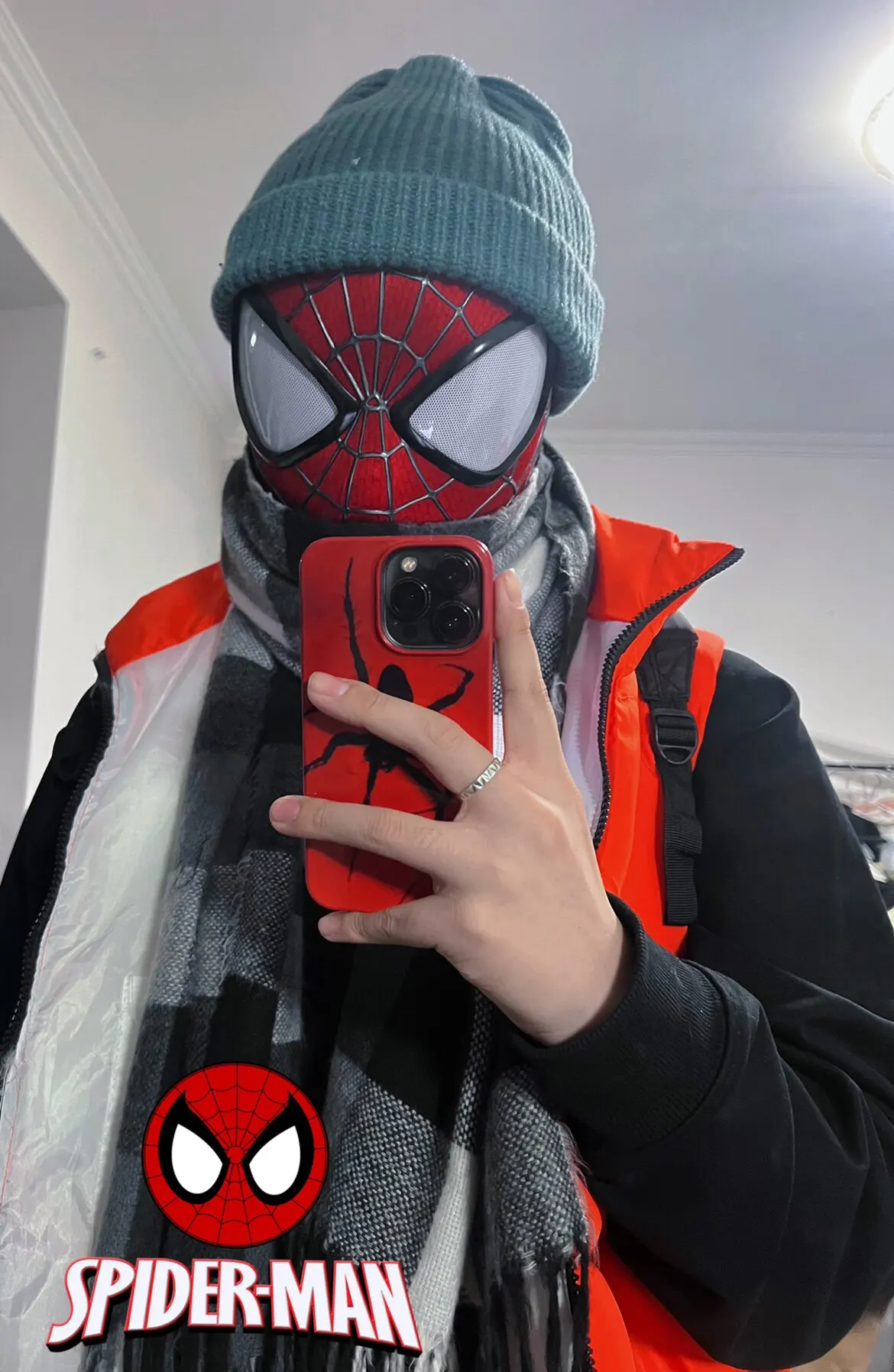 Handmade Spider-Man 2 Movie Accuracy Garfield Version Cosplay Mask Peter Parker Handicraft Collectible Item For Birthday Gifts