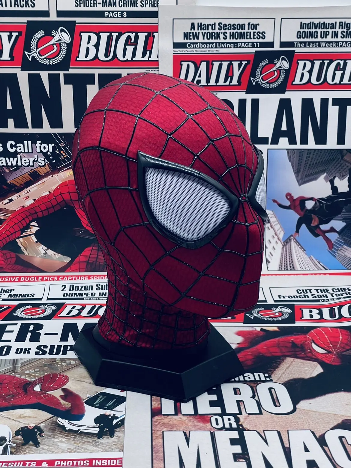 Handmade Spider-Man 2 Movie Accuracy Garfield Version Cosplay Mask Peter Parker Handicraft Collectible Item For Birthday Gifts