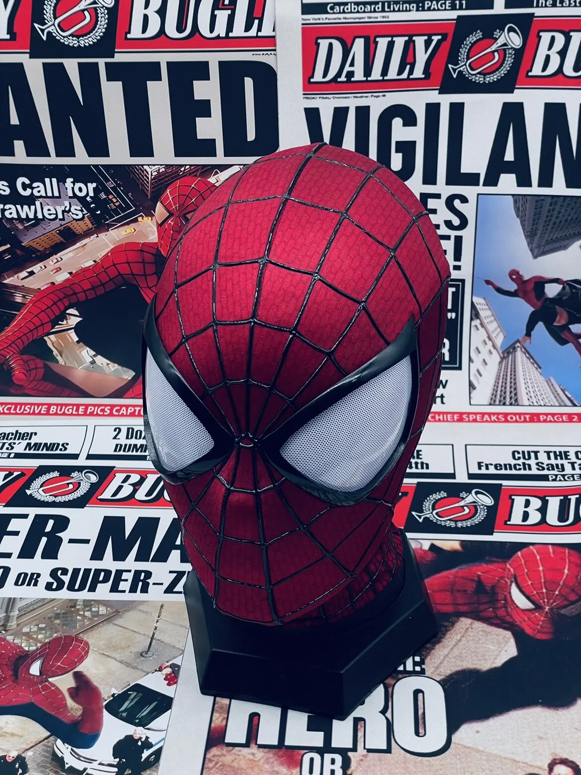 Handmade Spider-Man 2 Movie Accuracy Garfield Version Cosplay Mask Peter Parker Handicraft Collectible Item For Birthday Gifts