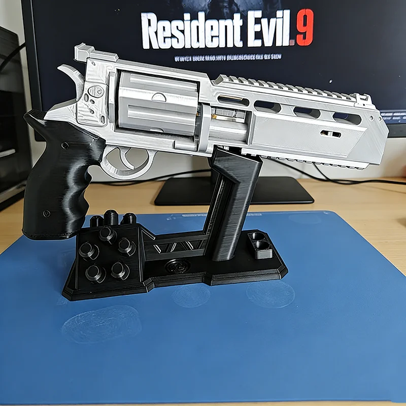 Hot Mov Resident Evil-9 Requiem Leon Hand Cannon Revolver Model Desktop Ornament Game Cosplay Prop Articulated Toy Holiday Gifts