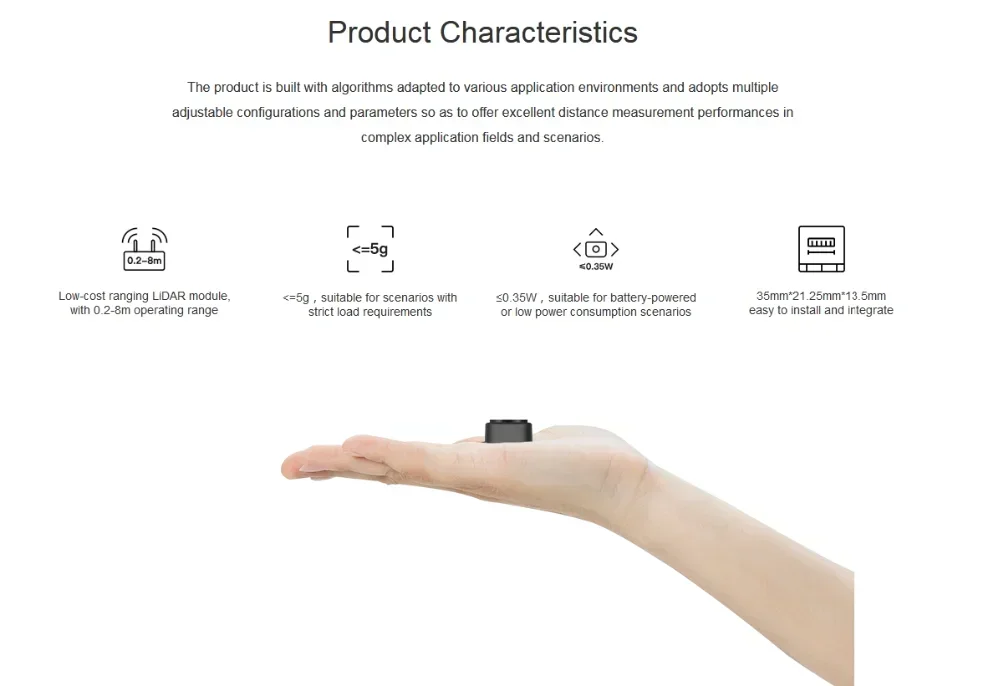 TF Luna LiDAR Range Finder Sensor High Precision 0.2-8m Distance Measuring Module UART IIC 5V for Robotics Systems