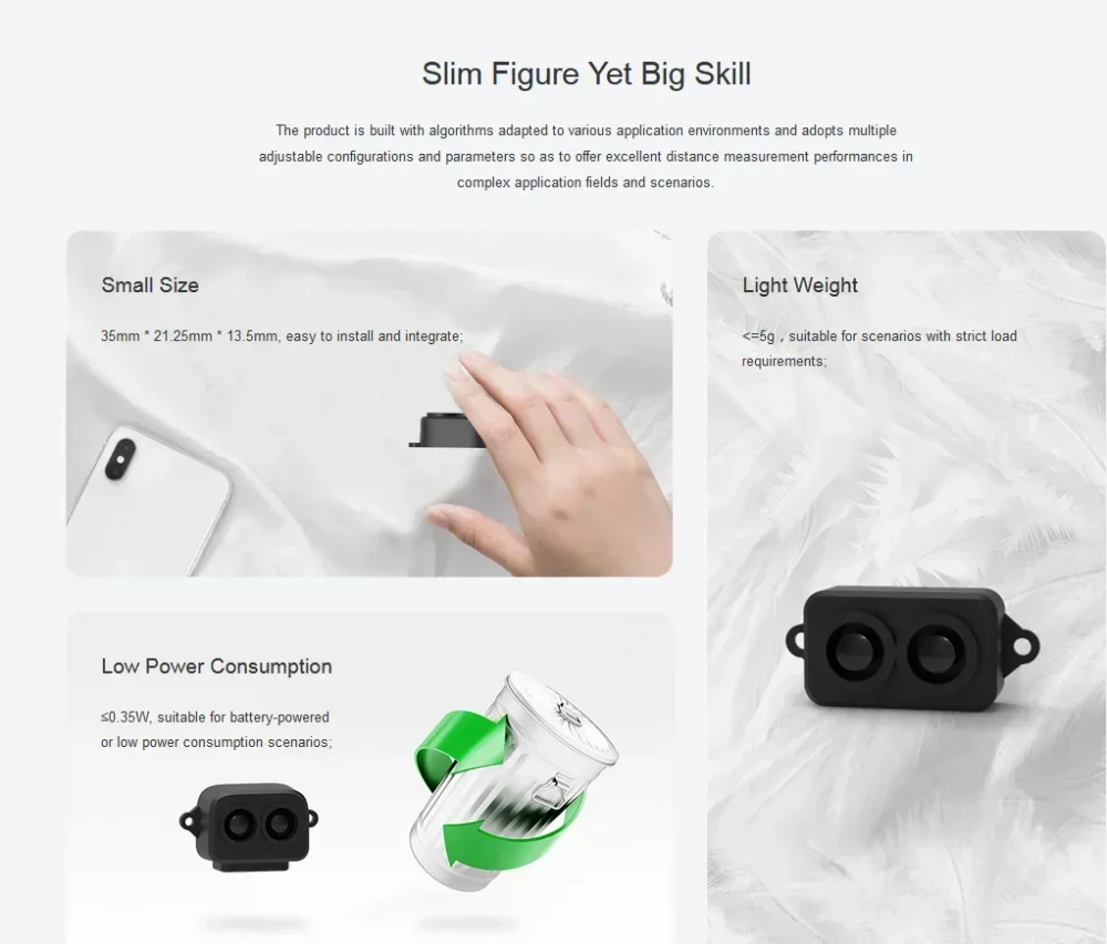TF Luna LiDAR Range Finder Sensor High Precision 0.2-8m Distance Measuring Module UART IIC 5V for Robotics Systems