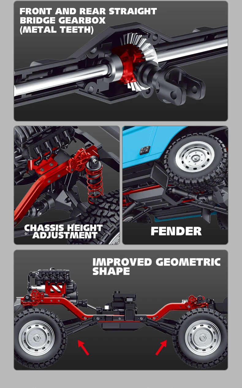 In Stock New 1:10 Full Scale Pickup All Terrain Simulation Off Road Climbing Vehicle RC CAR