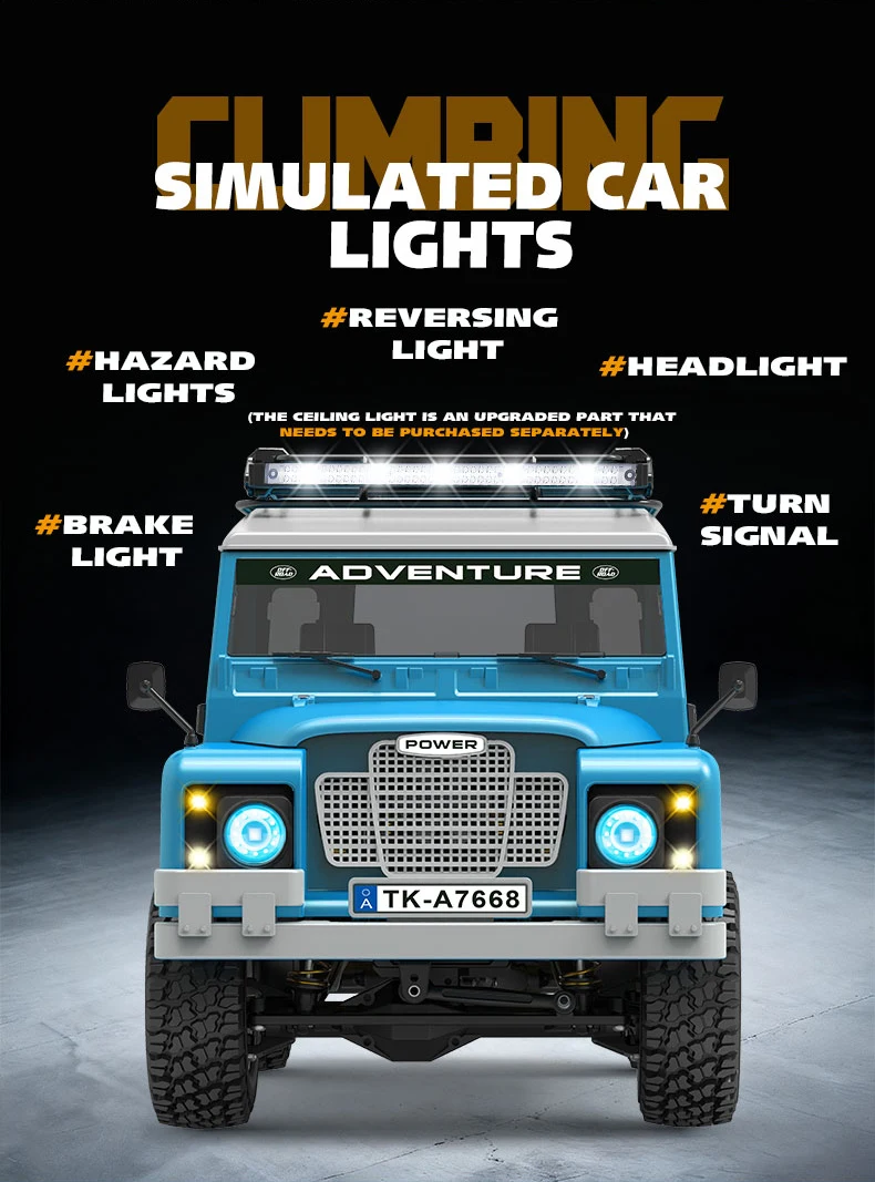 In Stock New 1:10 Full Scale Pickup All Terrain Simulation Off Road Climbing Vehicle RC CAR
