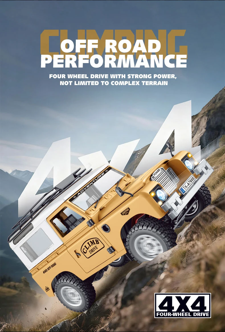In Stock New 1:10 Full Scale Pickup All Terrain Simulation Off Road Climbing Vehicle RC CAR