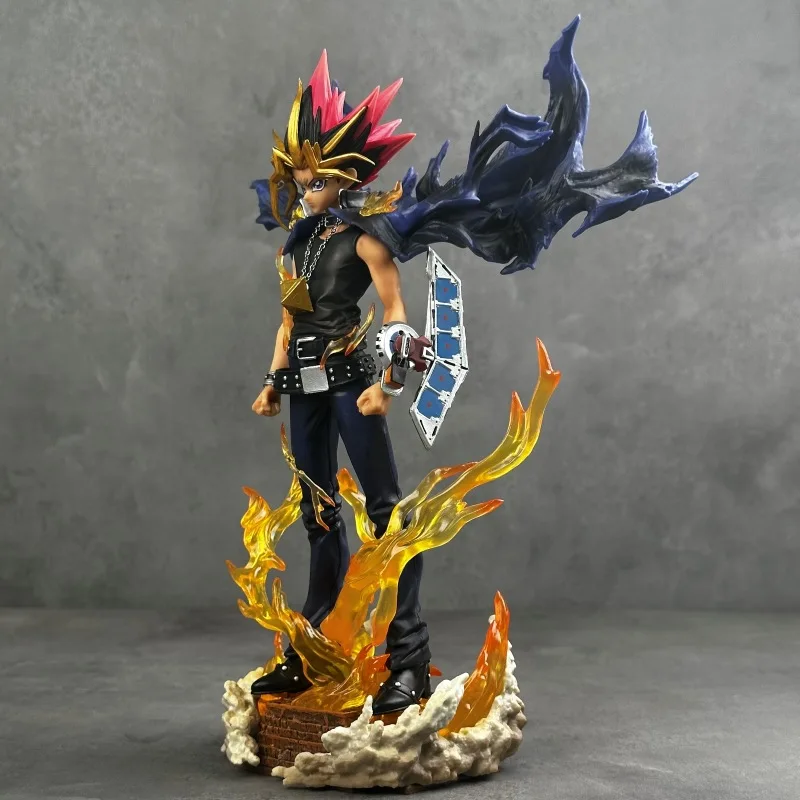 2025 28cm Anime Duel Monsters Anime Figure Gk Yugi Muto Doll 2 Heads Pvc Statue Model Collectible Decoration Toys Christmas Gift