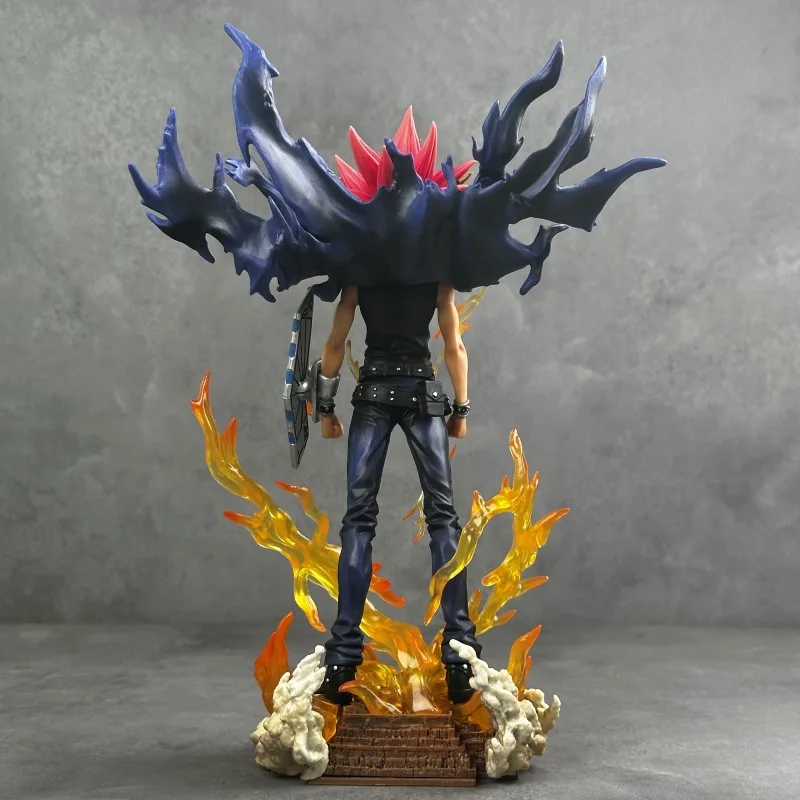 2025 28cm Anime Duel Monsters Anime Figure Gk Yugi Muto Doll 2 Heads Pvc Statue Model Collectible Decoration Toys Christmas Gift