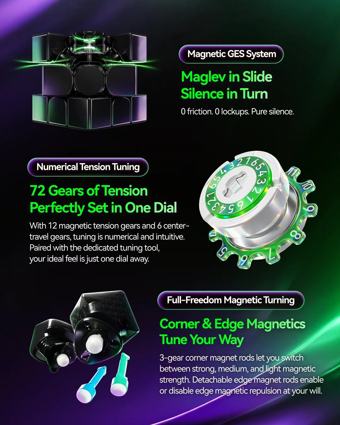 [JudyCube] GAN 17 MagDrive UV 3x3 Magnetic Magic Cube Gan17 New Flagship Stickerless Professional Fidget Toys Cubo Magico