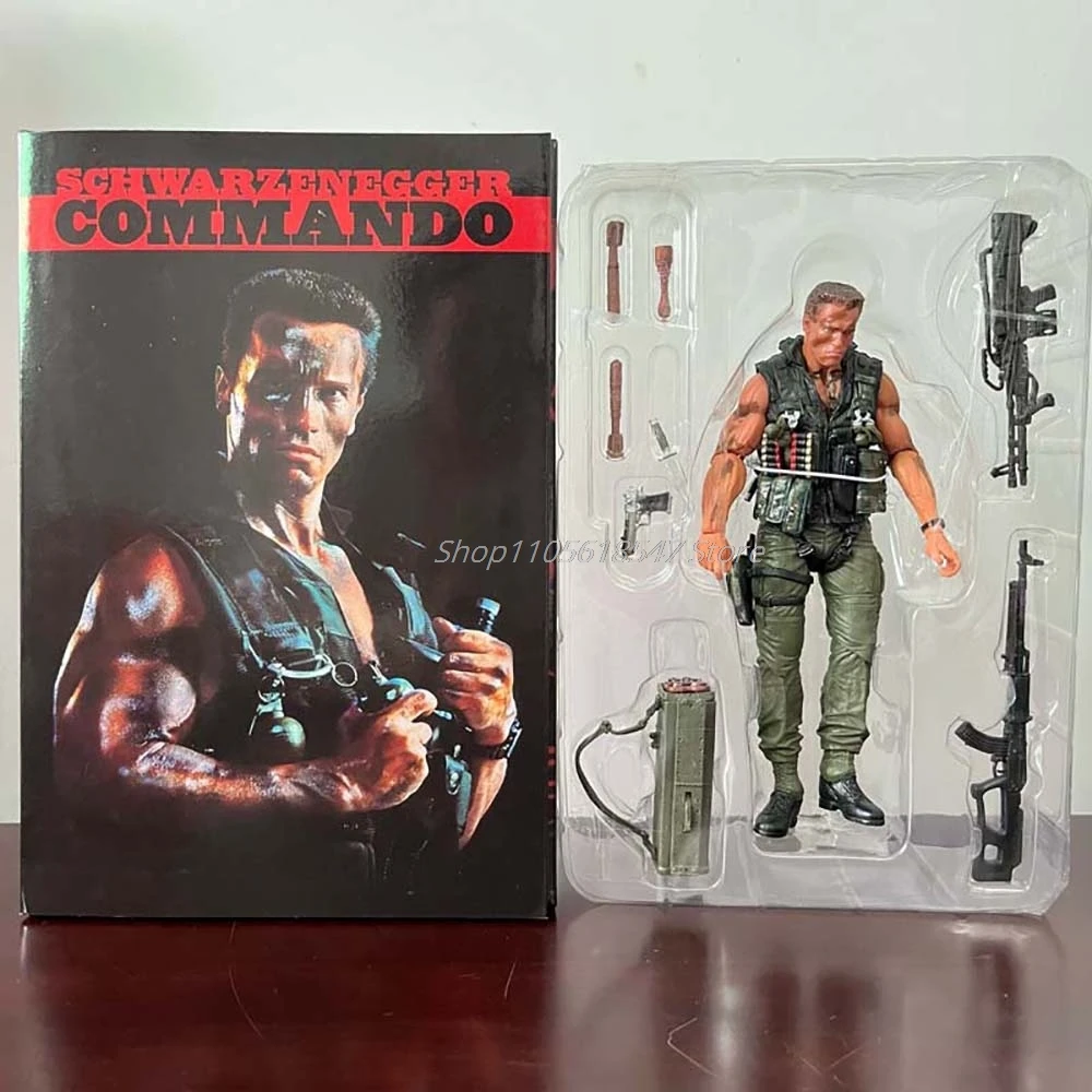 Commando John Matrix Schwarzenegger Action Figure Judgment Day T-800 Model Toy For Birthday Gifts