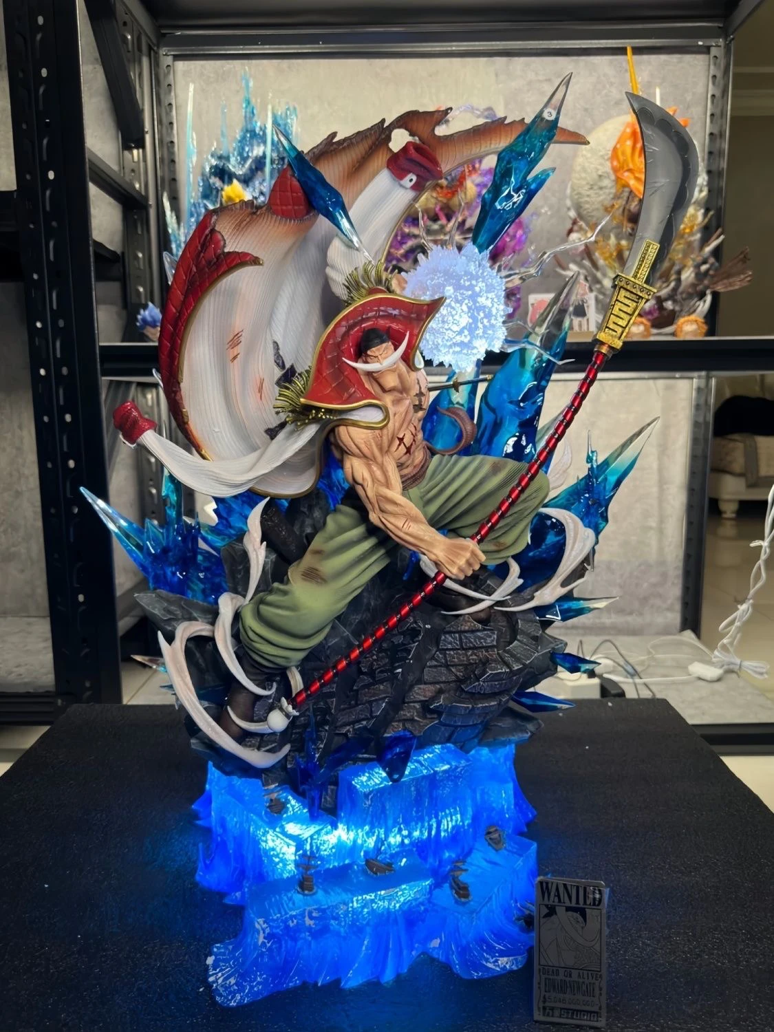 Spot PVC 40cm Edward Newgate Action Figure -Lx Gk Statue Whitebeard One Piece Collectible Toy Room Desktop Decoration Toy