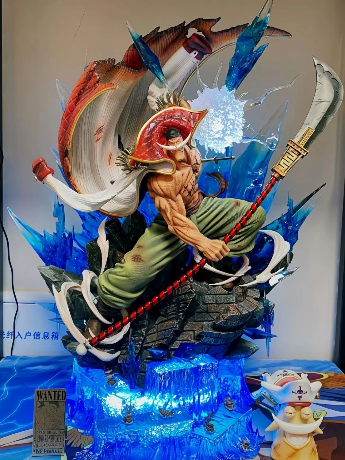 Spot PVC 40cm Edward Newgate Action Figure -Lx Gk Statue Whitebeard One Piece Collectible Toy Room Desktop Decoration Toy