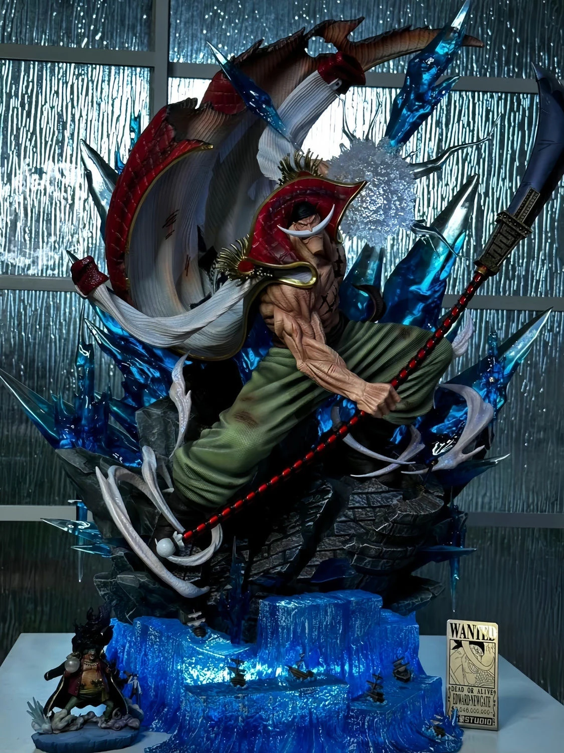 Spot PVC 40cm Edward Newgate Action Figure -Lx Gk Statue Whitebeard One Piece Collectible Toy Room Desktop Decoration Toy