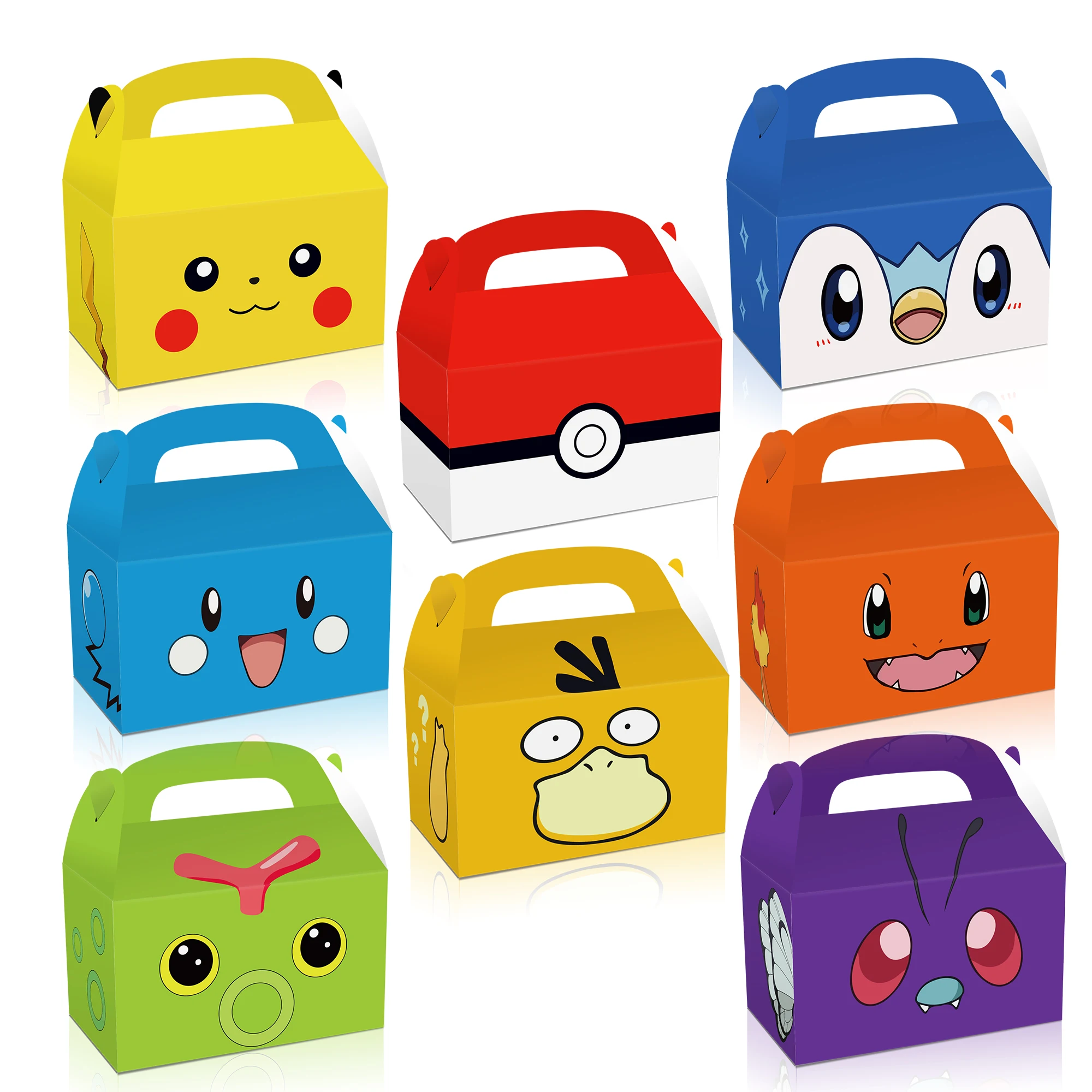 Cartoon Pokemon Birthday Party Decorations Pikachu Theme Disposable Tableware Paper Cup Plate Banner Christmas Party Favor Gifts