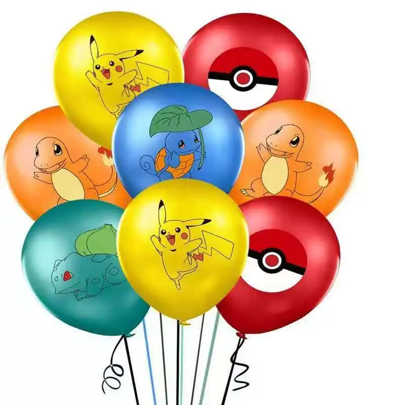 Cartoon Pokemon Birthday Party Decorations Pikachu Theme Disposable Tableware Paper Cup Plate Banner Christmas Party Favor Gifts