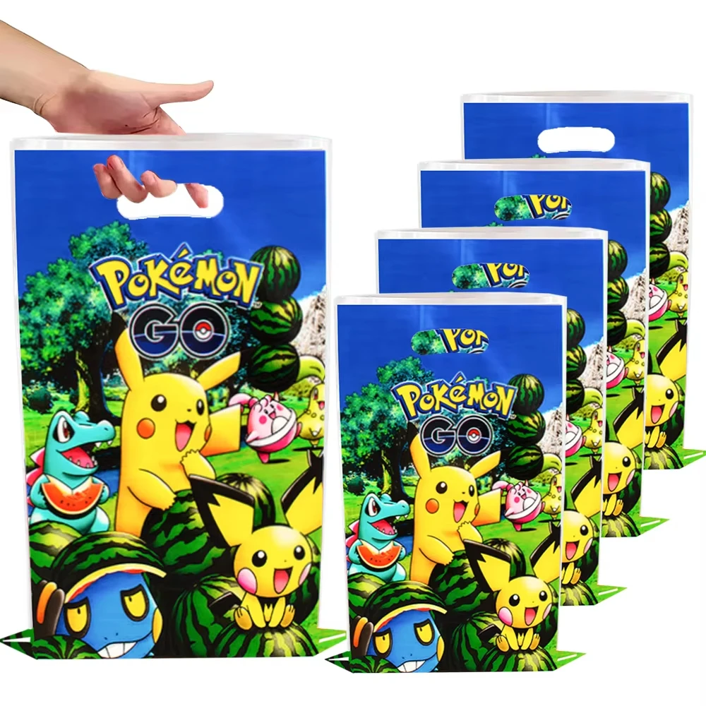 Cartoon Pokemon Birthday Party Decorations Pikachu Theme Disposable Tableware Paper Cup Plate Banner Christmas Party Favor Gifts