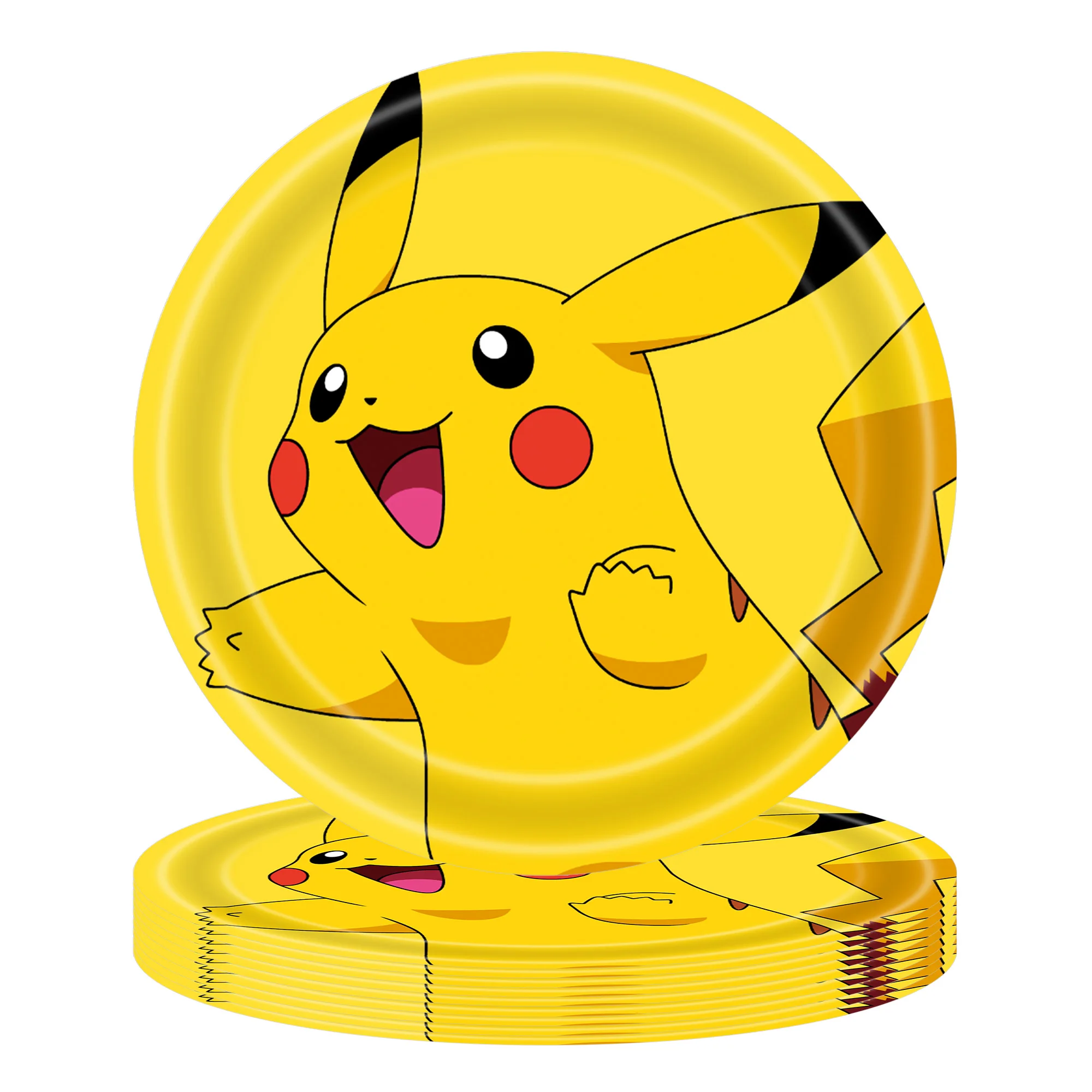 Cartoon Pokemon Birthday Party Decorations Pikachu Theme Disposable Tableware Paper Cup Plate Banner Christmas Party Favor Gifts