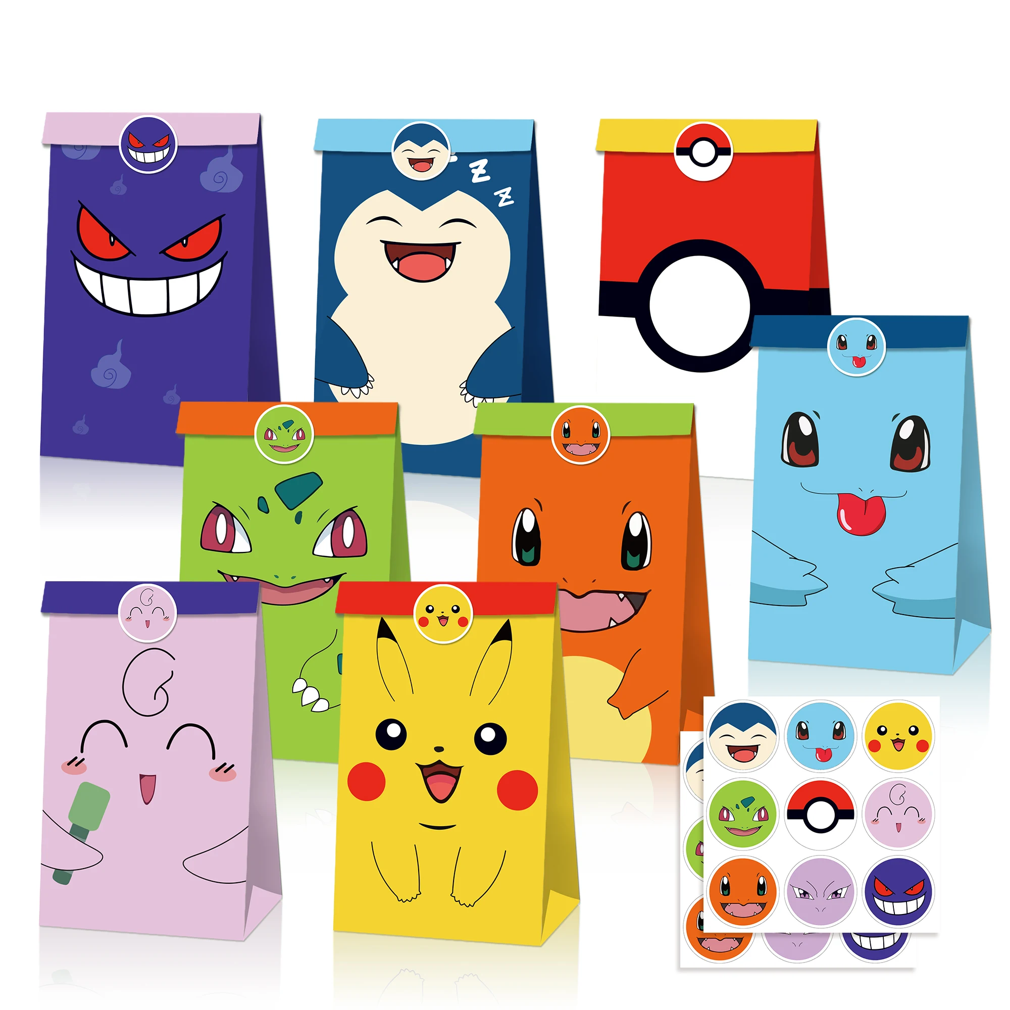 Cartoon Pokemon Birthday Party Decorations Pikachu Theme Disposable Tableware Paper Cup Plate Banner Christmas Party Favor Gifts