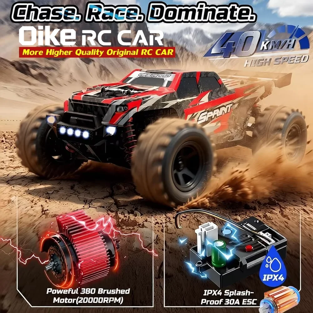 Oike 4WD Remote Control Car 40KM/H 50KM/H 80KM/H High Speed Racing Drift Truck Radio Off Road 4X4 Super Brushless Fast RC Buggy
