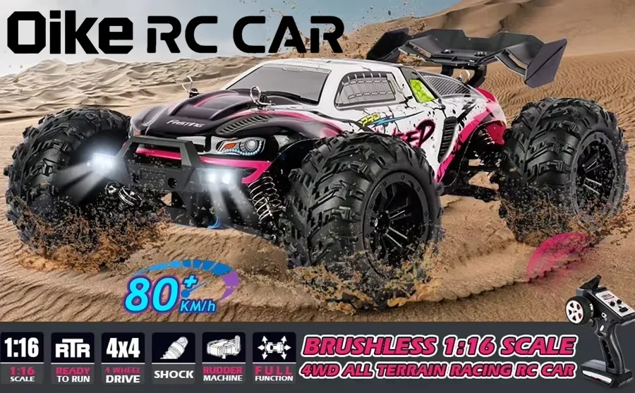 Oike 4WD Remote Control Car 40KM/H 50KM/H 80KM/H High Speed Racing Drift Truck Radio Off Road 4X4 Super Brushless Fast RC Buggy