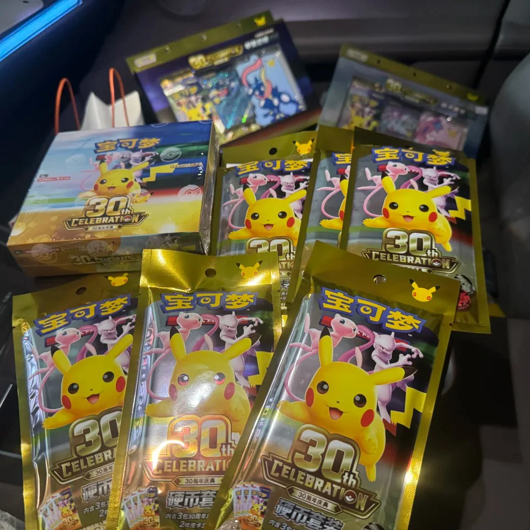 IN STOCK 100% Original Pokemon Cards 30th Anniversary Celebration Coin Set PTCG Simplified Chinese Version Collection Card Gifts