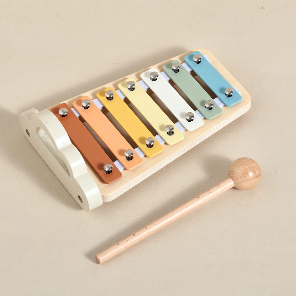 7pc Sets Music Toys for Children Music Instruments Girl Toys Wooden Cartoon Educational Instruments Children's Toys Instruments