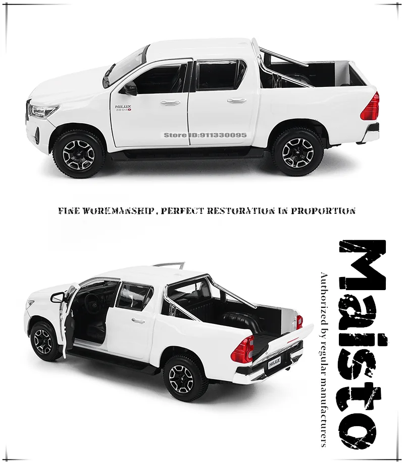 Maisto 1:27 New Toyota Hilux Highly-detailed die-cast precision model car Model collection gift