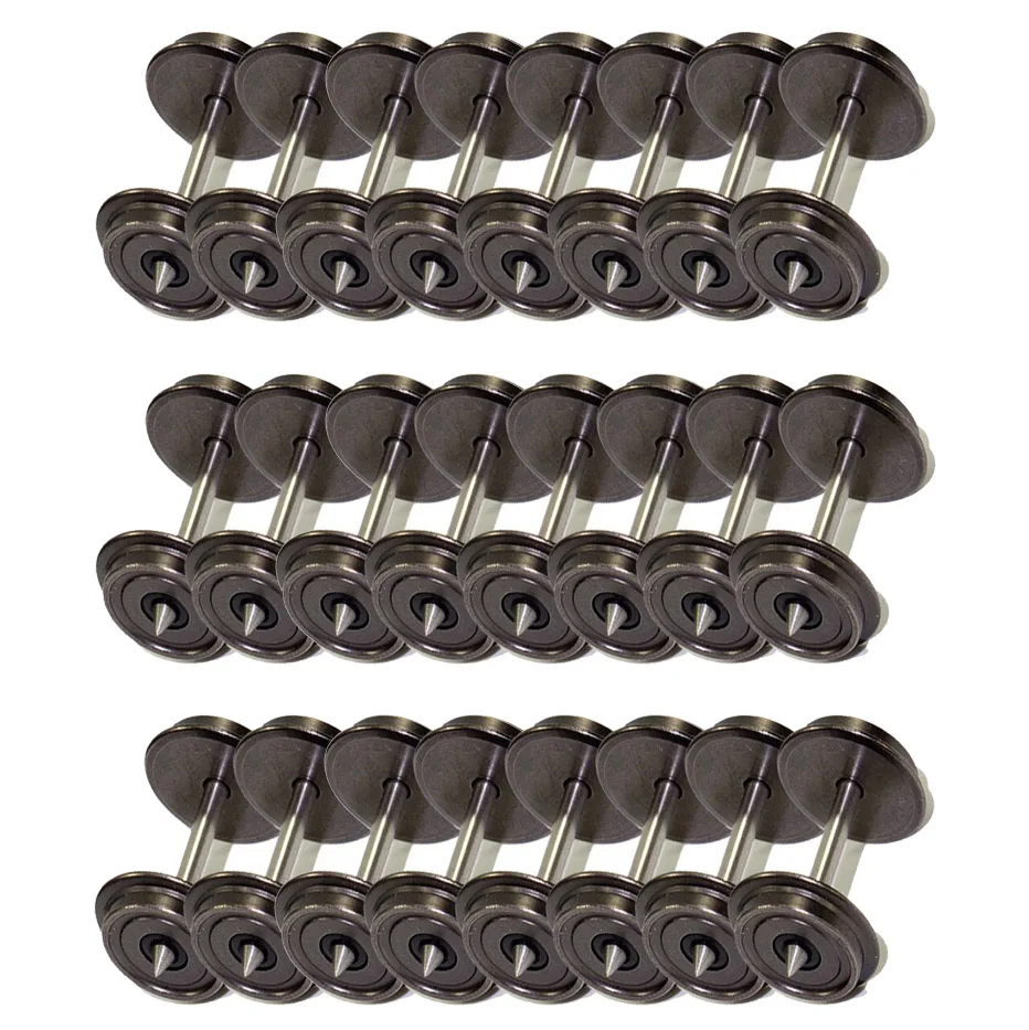 24pcs HO Scale 1:87 36" Metal DC Wheels for Model Trains DC Wheels Railway Modeling C8724