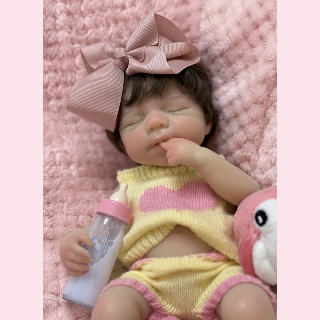 1PC/2 Clothes 33CM Open Mouth Rooted Hair Pascale Soft Silicone Bebe Reborn Girl Doll 3D Painted Skin bebe reborn de silicona