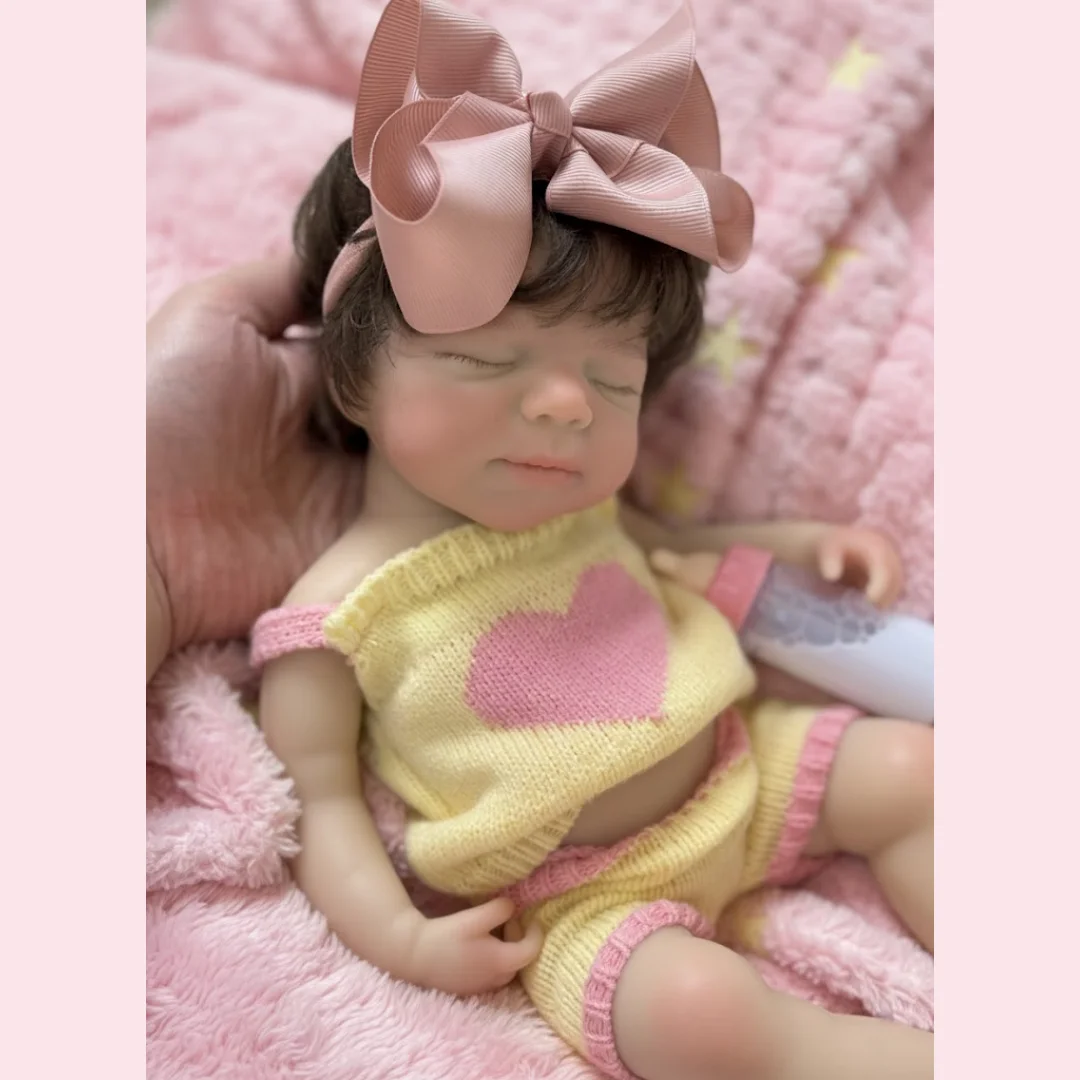 1PC/2 Clothes 33CM Open Mouth Rooted Hair Pascale Soft Silicone Bebe Reborn Girl Doll 3D Painted Skin bebe reborn de silicona
