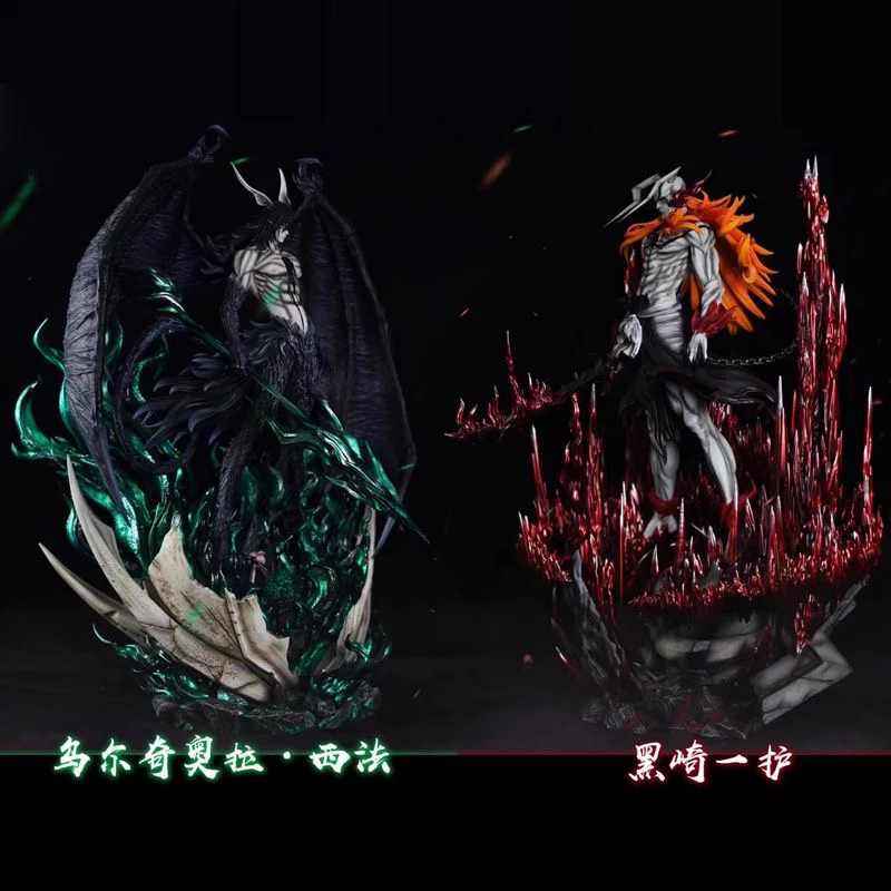 33cm Bleach Anime Figure Kurosaki Ichigo Ulquiorra Cifer Figures 1:1 Figurine Collection Desktop Models Toys Christmas Gifts