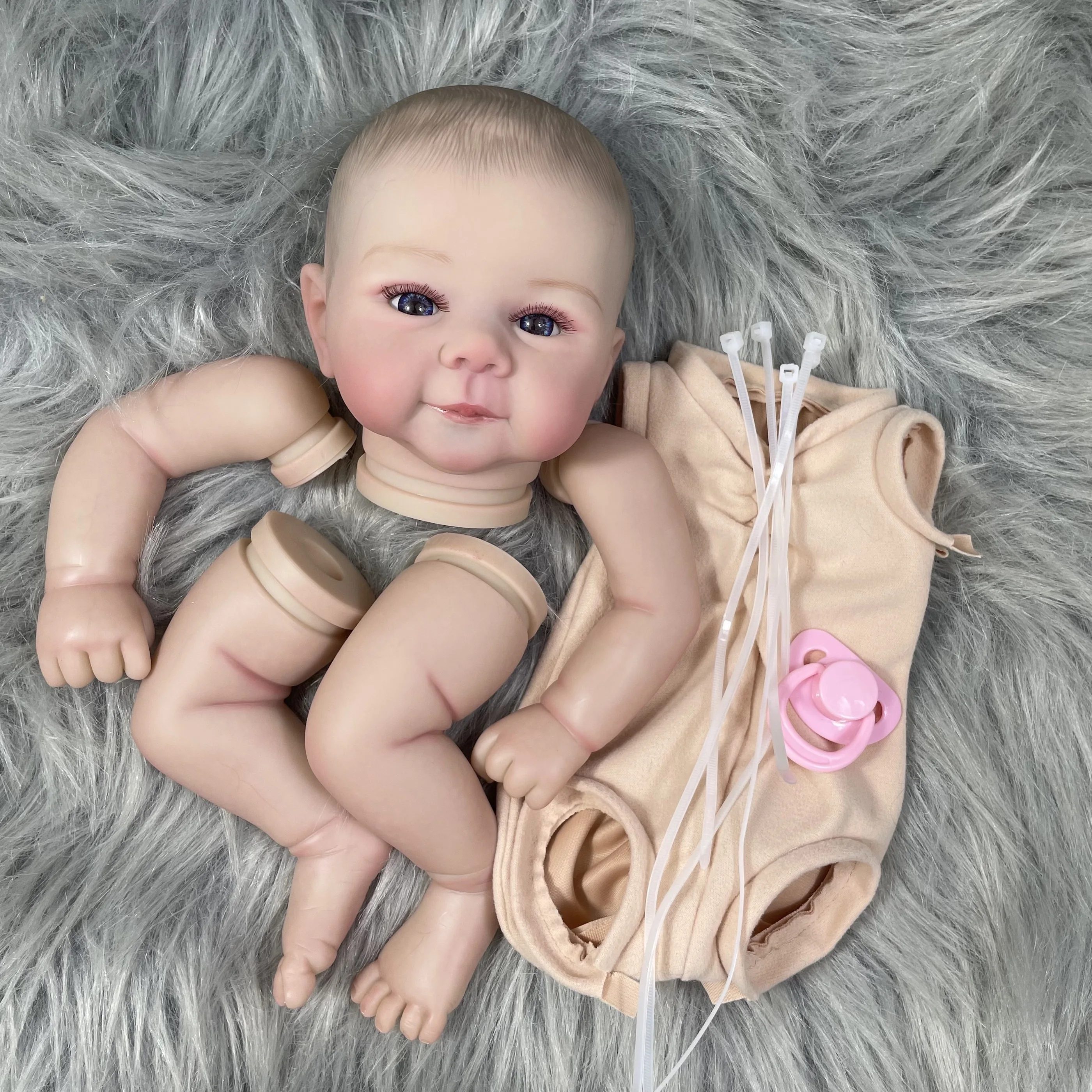 19 inches Already Painted Bebe Juliette Doll Kits Vinyl Reborn Doll Unassembled DIY Mold Reborn Doll Kit Gift