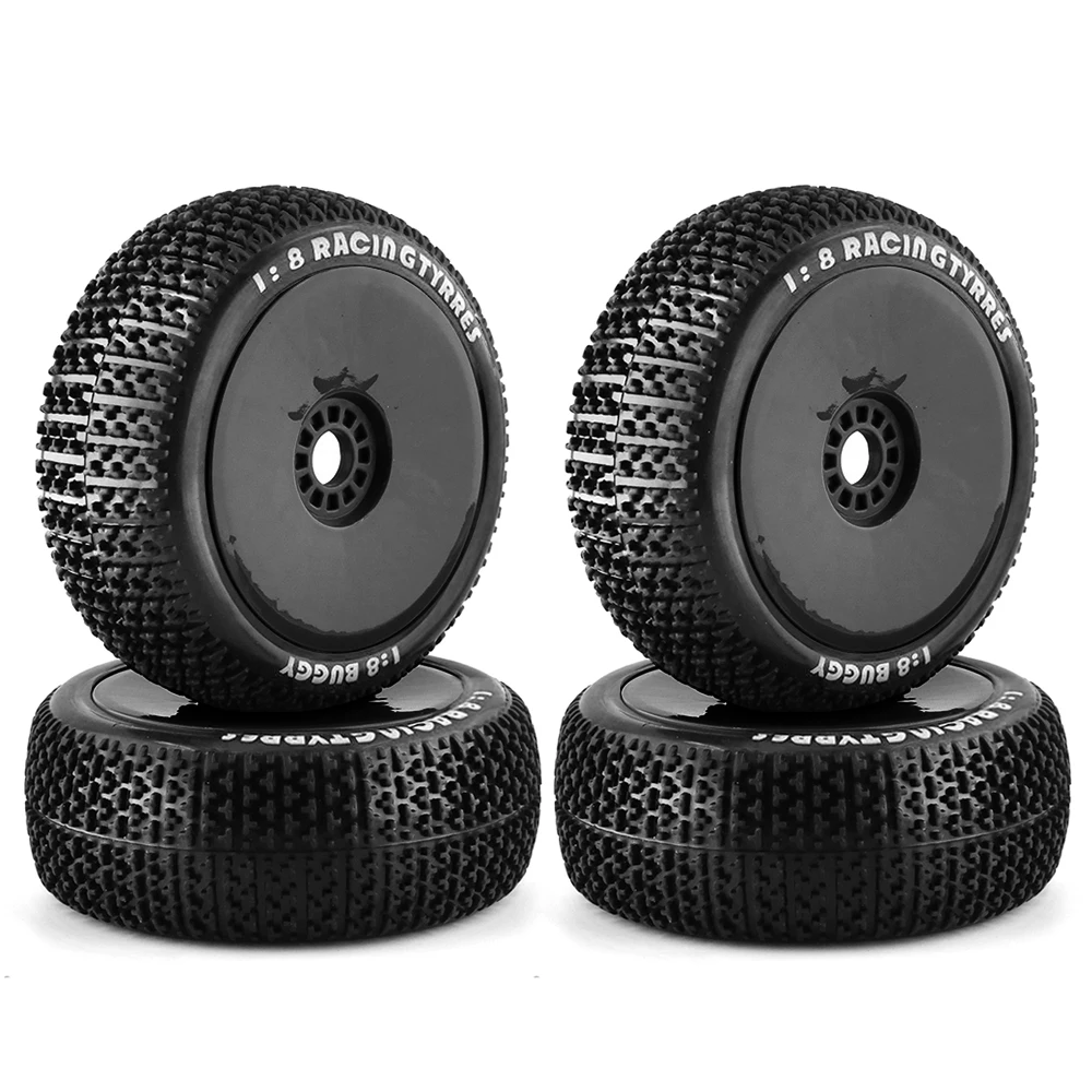4pcs 116mm Off Road Buggy Tires Wheel 17mm Hex Hubs For 1/8 Rc Racing Car 4wd Nitro Hpi Hsp Bazooka Camper Kyosho Zd Hongnuo