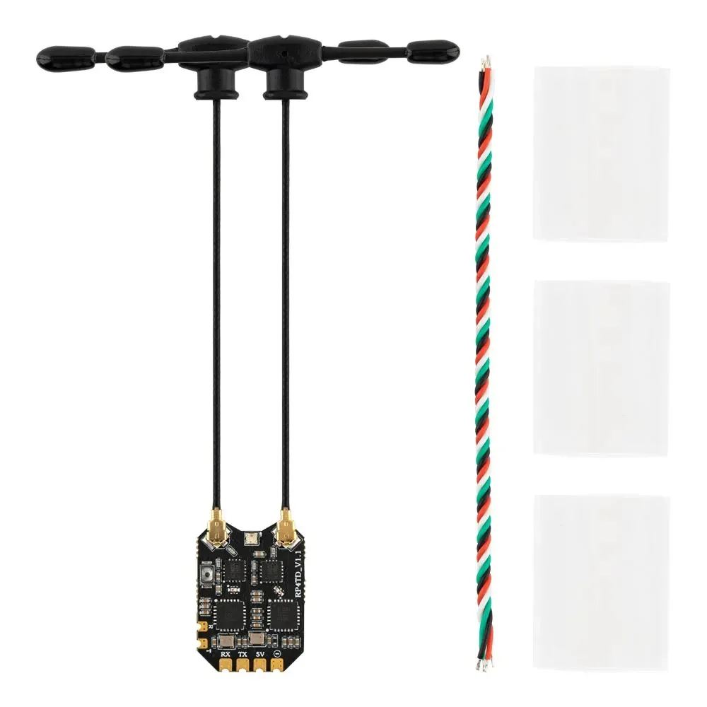 5PCS RadioMaster RP4TD FCC 2.4GHz ExpressLRS True Diversity Receiver Dual Antenna CRSF For FPV Racing Drone Parts Bulk Price