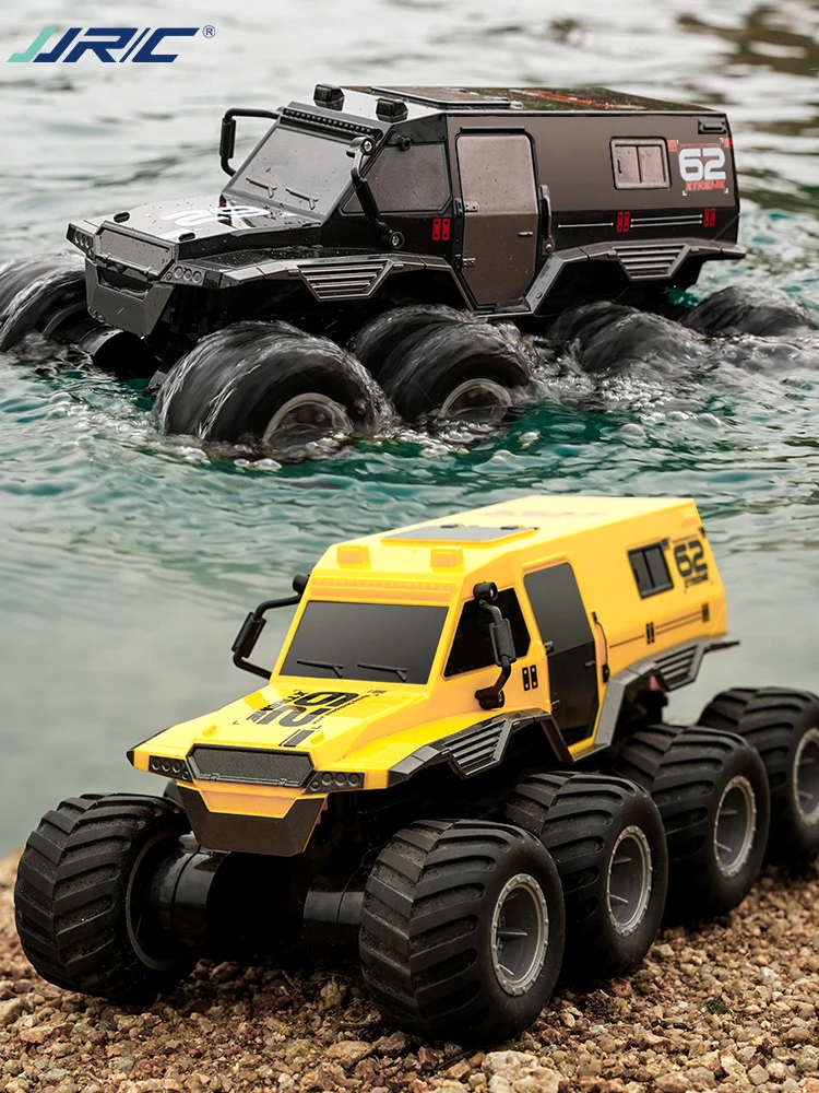 JJRC Q137 8WD RC Car 2.4G Amphibious 8 Wheel Remote Control Truck Climbing Off Road Waterproof Armored Vehicles Children's Toys