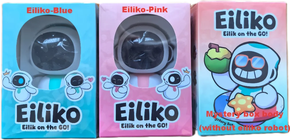 ENERGIZE LAB Eiliko Aquamarine Your Tiny AI Charm Robot That Matches Every Daily Outfit,Fun Electronic Pendant Toys,for Couples