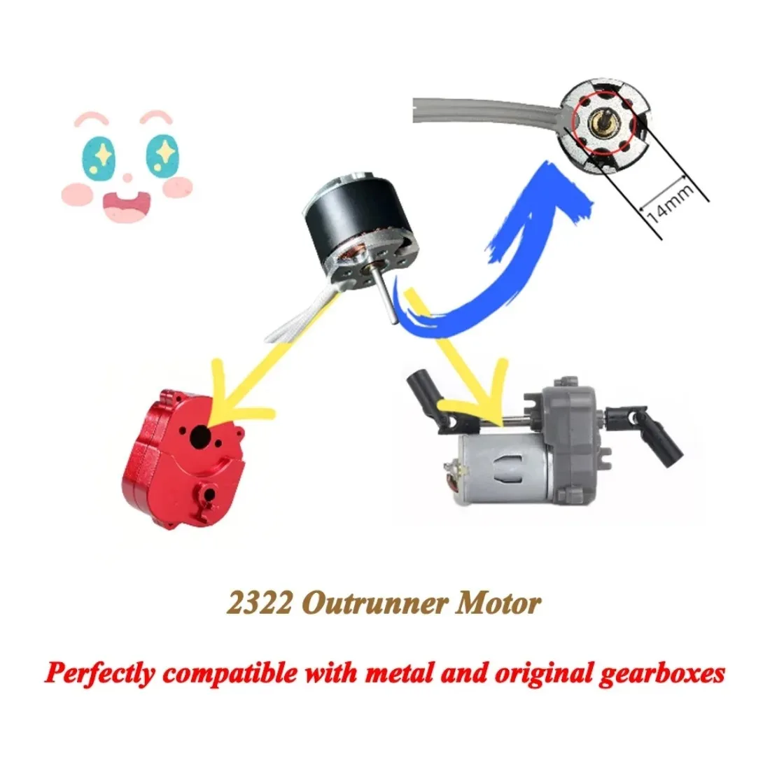 Full Metal Gearbox 2322 2600KV Brushless Motor AM32 45A ESC 21g Servo/2CH Receiver for RC Car Crawler MN82 MN78 MN168 MN99 MN98