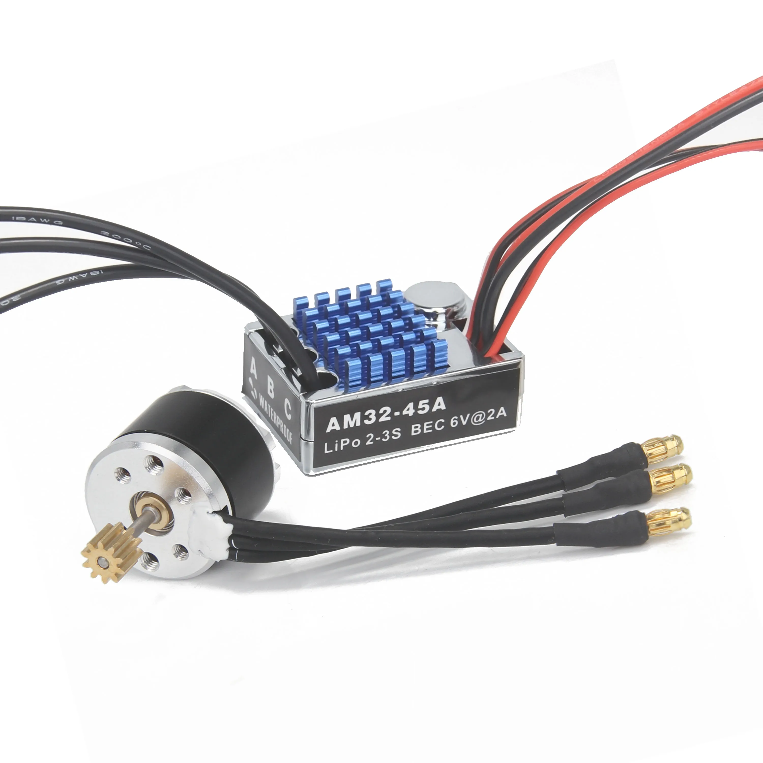 Full Metal Gearbox 2322 2600KV Brushless Motor AM32 45A ESC 21g Servo/2CH Receiver for RC Car Crawler MN82 MN78 MN168 MN99 MN98